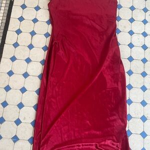 Chic Red Midi Dress
